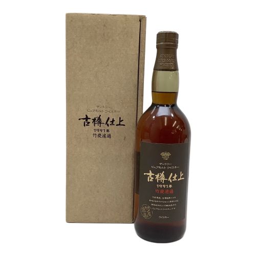 サントリー ピュアモルトウイスキー @ Π 750ml 箱付 竹炭濾過 古樽仕上 1991年 未開封