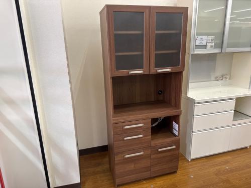 Pamouna (パモウナ) レンジボード ブラウン  2枚扉 3段引き出し