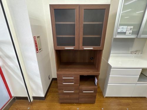 Pamouna (パモウナ) レンジボード ブラウン  2枚扉 3段引き出し