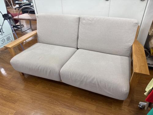 無印良品 (ムジルシリョウヒン) 2.5人掛けソファー グレージュ×ナチュラル フェザーポケットコイル  23 ファブリック