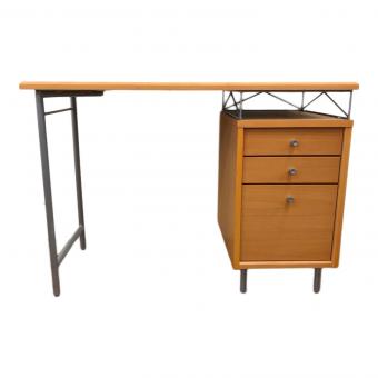 UNICO (ウニコ) デスク ブラック×ナチュラル  3段引き出し GRIFU/グリフ