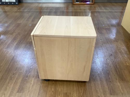 無印良品 (ムジルシリョウヒン) サイドキャビネット キャスター付き　ナチュラル ブナ材