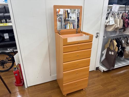  ニトリ　鏡付きドレッサーハイチェスト 6段　ベネチア