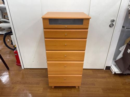  ニトリ　鏡付きドレッサーハイチェスト 6段　ベネチア