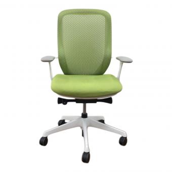 オカムラ ワークチェアー 黄緑 キャスター付 シルフィ