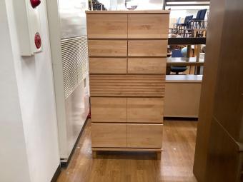 隈木工所 チェスト ナチュラル 6段 木製