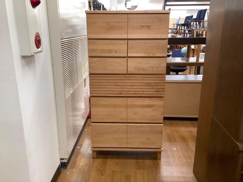 隈木工所 チェスト ナチュラル 6段 木製