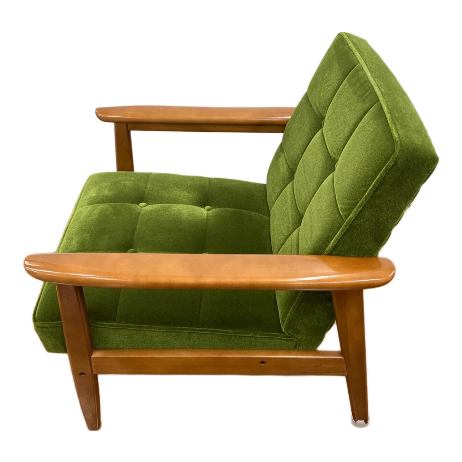 カリモク60 (カリモクロクマル) Kチェア ブラウン×グリーン