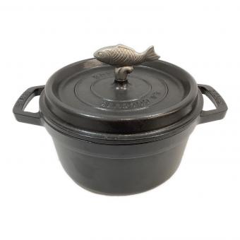 Staub (ストウブ) ピコ・ココット 鋳物ホーロー鍋 ブラック SIZE 20cm