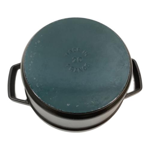 Staub (ストウブ) ピコ・ココット 鋳物ホーロー鍋 ブラック SIZE 20cm