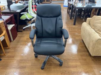 ニトリ オフィスチェア ブラック 合皮 エステン Nシールド