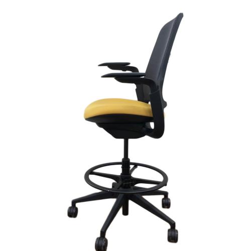 Steelcase (スチルケース) ハイバックチェアー イエロー ひじ掛け付き