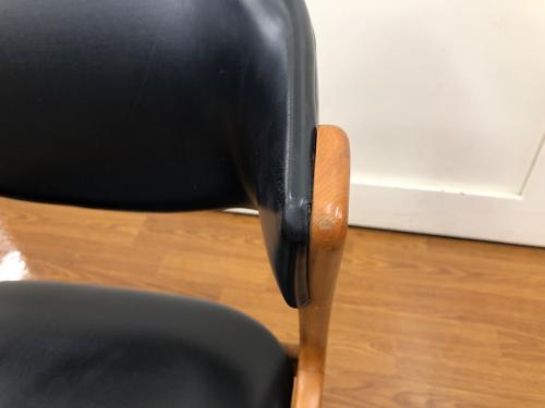 アサヒファニチュア ダイニングチェアー ブラック×ブラウン