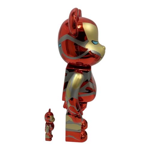 BEAR BRICK (ベアブリック) フィギュア MARVEL IRON MAN MARK85 CHROME Ver. 100%&400%