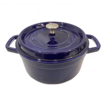 Staub (ストウブ) 鋳物ホーロー鍋 SIZE 22cm ブルー ピコ・ココット
