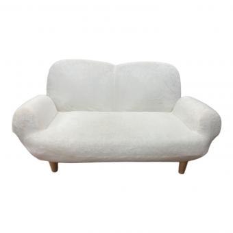 セルタン 2人掛けソファー ホワイト コンパクトカウチソファ 2人掛け A615 ファブリック