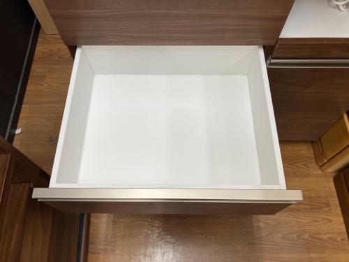 古賀家具 (コガカグ) キッチンカウンター ホワイト×ブラウン セイント