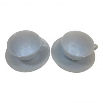 Fire King (ファイヤーキング) カップ&ソーサー アズライトスワール 1940代頃