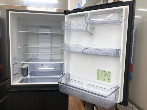 AQUA 4ドア　大型冷蔵庫　368L 自動製氷機付き 368L 4ドア冷蔵庫（ウッドブラック）【右開き】 | アクア | AQR-V37P2