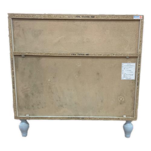 SHIRAI (シライ) ローチェスト スカイブルー×ホワイト 3段 フレンチシャビー 	