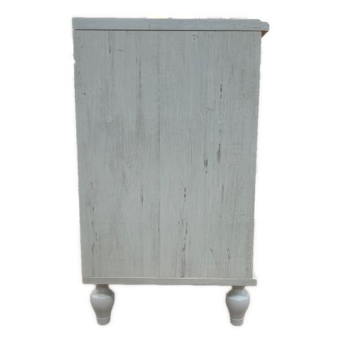 SHIRAI (シライ) ローチェスト スカイブルー×ホワイト 3段 フレンチシャビー 	