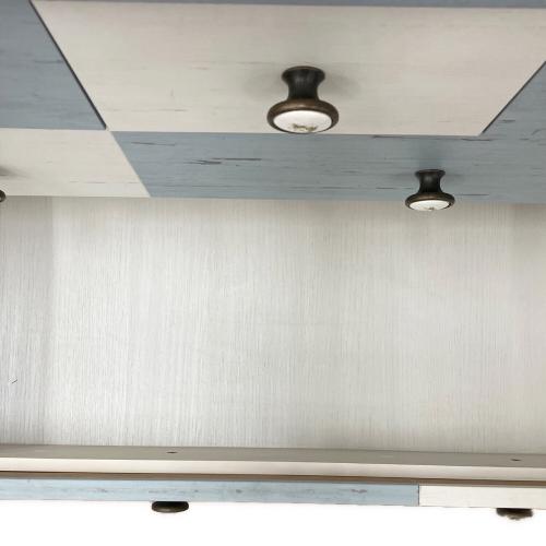 SHIRAI (シライ) ローチェスト スカイブルー×ホワイト 3段 フレンチシャビー 	