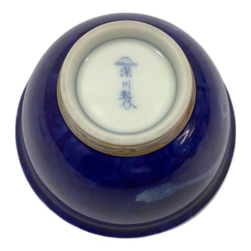深川製磁 (フカガワセイジ) 茶碗 染付龍 谷型飯碗