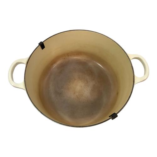 LE CREUSET (ルクルーゼ) 両手鍋 SIZE 26cm アイボリー