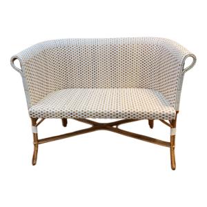MAISON DRUCKER (メゾン ドラッカー) 2人掛けソファー ラタン編込み ホワイト×ナチュラル