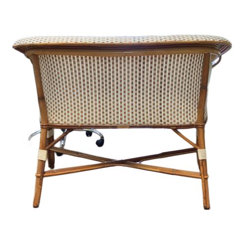 MAISON DRUCKER (メゾン ドラッカー) 2人掛けソファー ラタン編込み ホワイト×ナチュラル