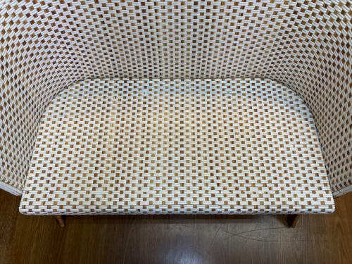 MAISON DRUCKER (メゾン ドラッカー) 2人掛けソファー ラタン編込み ホワイト×ナチュラル