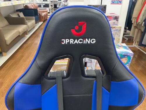 JPRACING ゲーミングチェア ブルー×ブラック