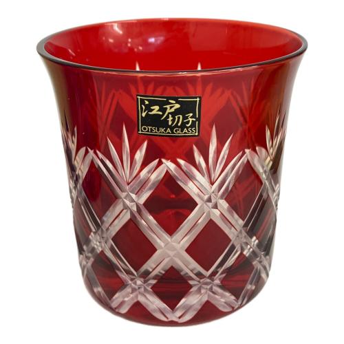 大塚硝子 (オオツカガラス) 江戸切子 オールドペア 重ね矢来