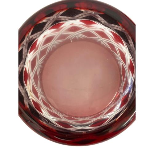 大塚硝子 (オオツカガラス) 江戸切子 オールドペア 重ね矢来