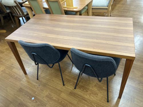 ACTUS×knot antiques ダイニング3点セット　ブラウン×グレー FB×ABOCK