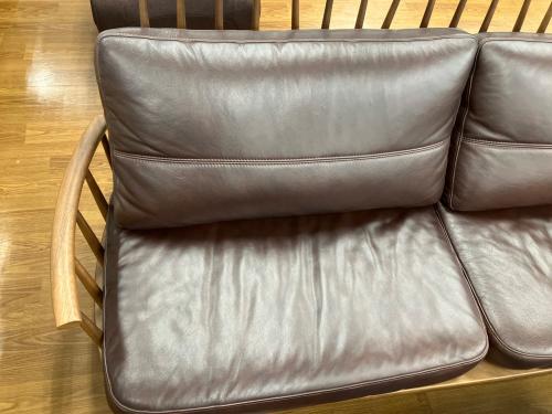 ミキモク 3人掛けソファー ブラウン