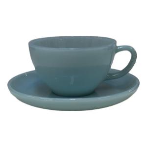 Fire King (ファイヤーキング) カップ&ソーサー ターコイズブルー