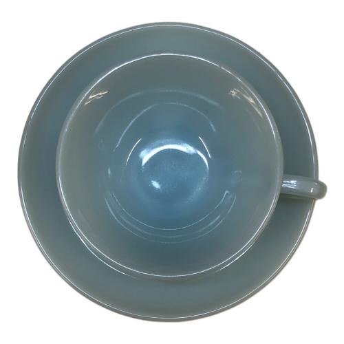 Fire King (ファイヤーキング) カップ&ソーサー ターコイズブルー