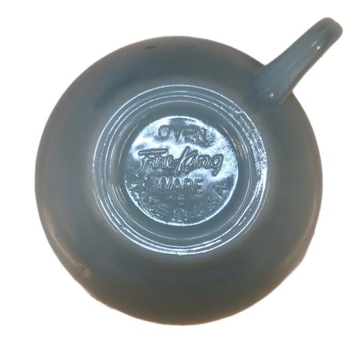 Fire King (ファイヤーキング) カップ&ソーサー ターコイズブルー