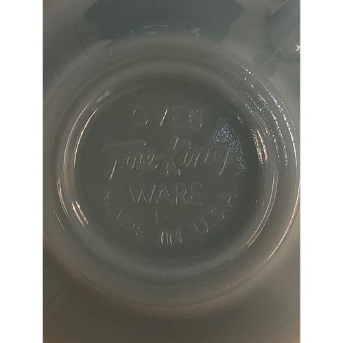 Fire King (ファイヤーキング) カップ&ソーサー ターコイズブルー