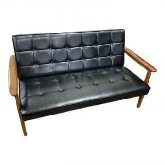 カリモク60 (カリモクロクマル) 2人掛けソファー W36173BW スタンダードブラック Kチェア2シーター