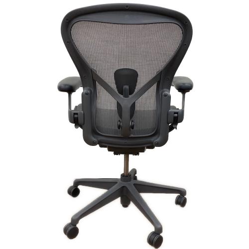 Herman Miller (ハーマンミラー) ワークチェアー アーロンチェア リマスタード グラファイトベース ポスチャーフィットフル装備 60 ブラック