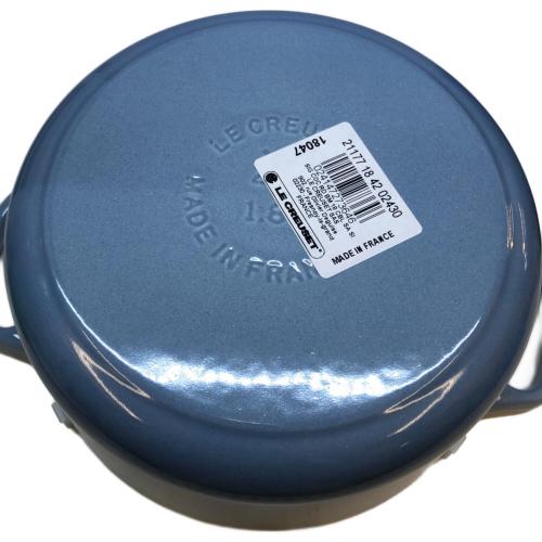 LE CREUSET (ルクルーゼ) 両手鍋 SIZE 20cm スカイブルー ココット・ロンド