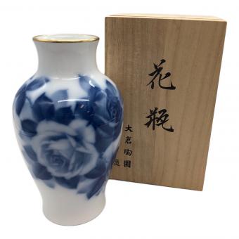 大倉陶園 (オオクラトウエン) 壷 ブルーローズ