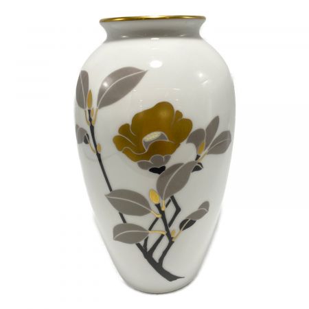 大倉陶園 (オオクラトウエン) 花瓶 金蝕椿