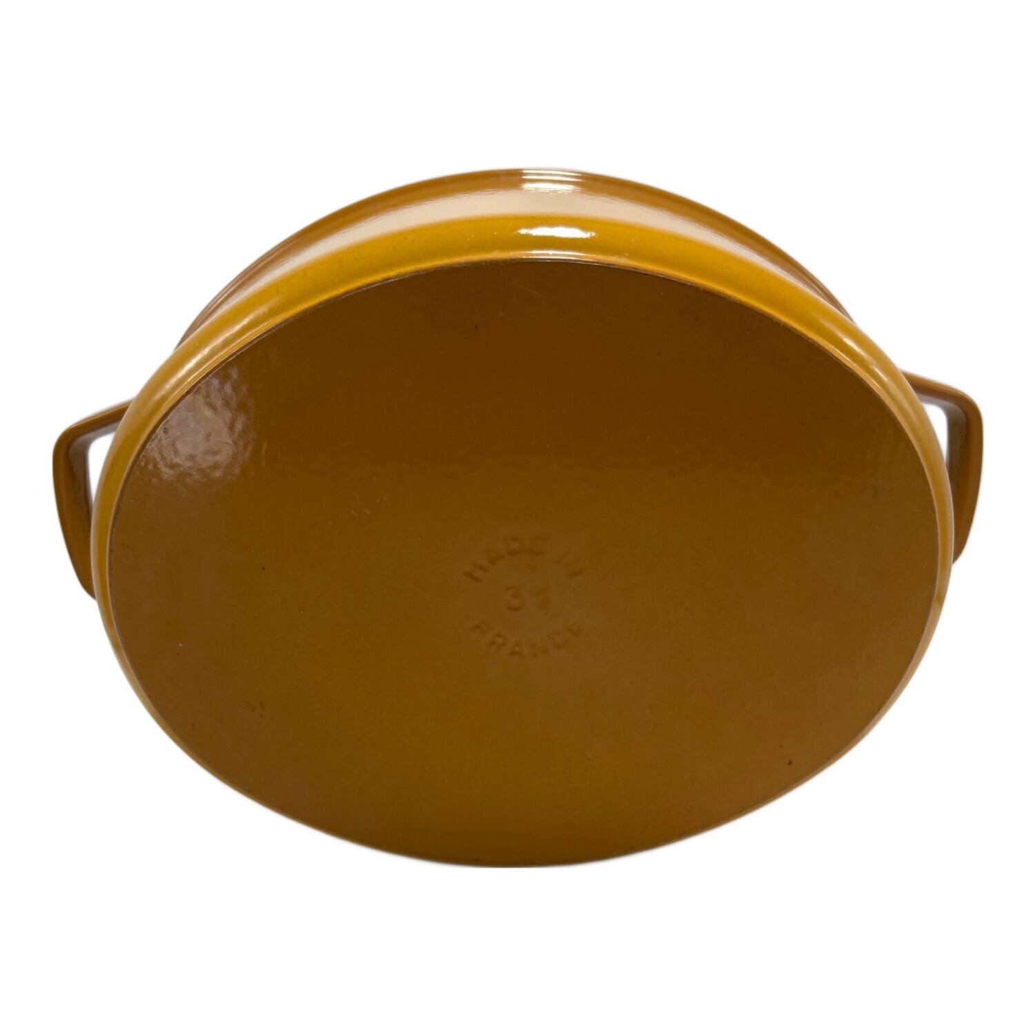 31cm！美品！STAUB ストウブ ピコ・ココット オーバル マスタード Staub (ストウブ) 鍋 マスタード オーバル31cm ピコ・ココット