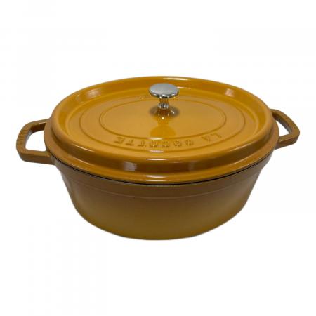 Staub (ストウブ) 鍋 マスタード オーバル31cm ピコ・ココット