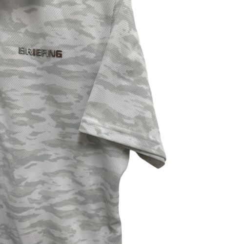 BRIEFING (ブリーフィング) ゴルフウェア  メンズ SIZE M ホワイト カモフラジャガード半袖ポロ BRG221M22