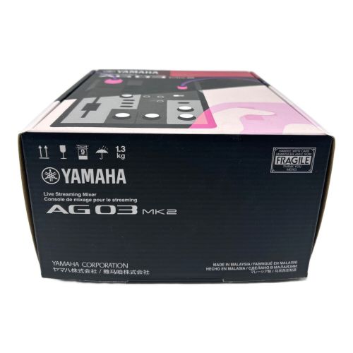 YAMAHA (ヤマハ) ライブストリーミングミキサー USBケーブル欠品 AG03MK2 通電確認のみ｜トレファクONLINE