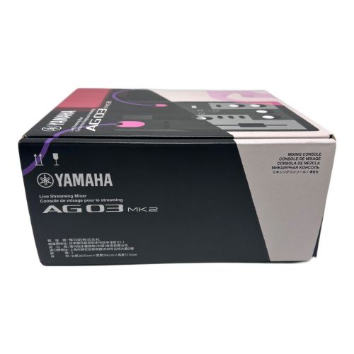 YAMAHA (ヤマハ) ライブストリーミングミキサー USBケーブル欠品 AG03MK2 通電確認のみ